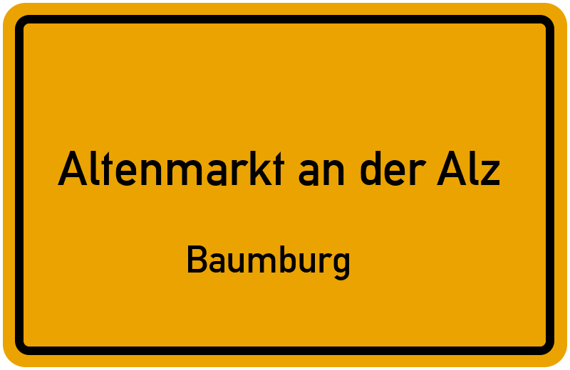 Ortsschild Altenmarkt an der Alz