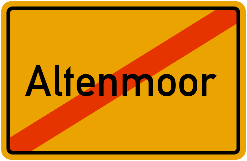 Ortsschild Altenmoor