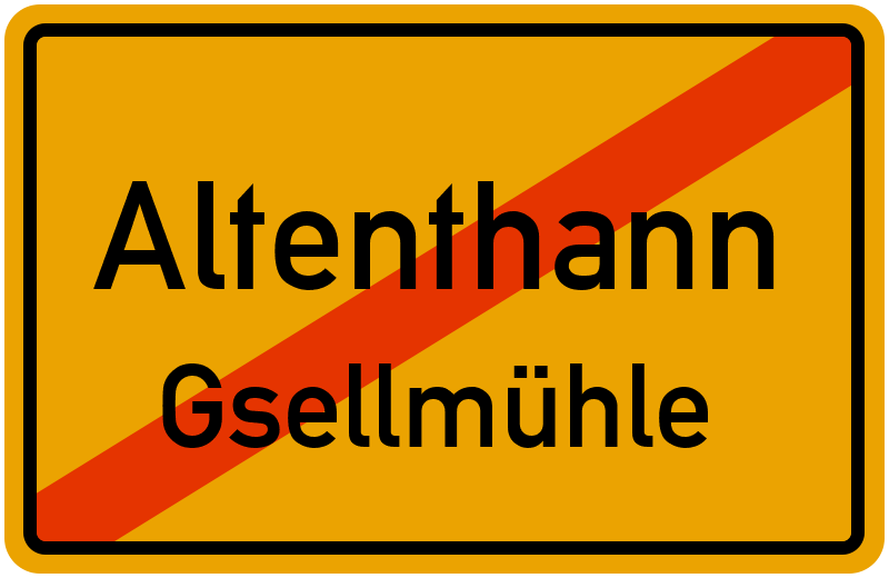 Ortsschild Altenthann
