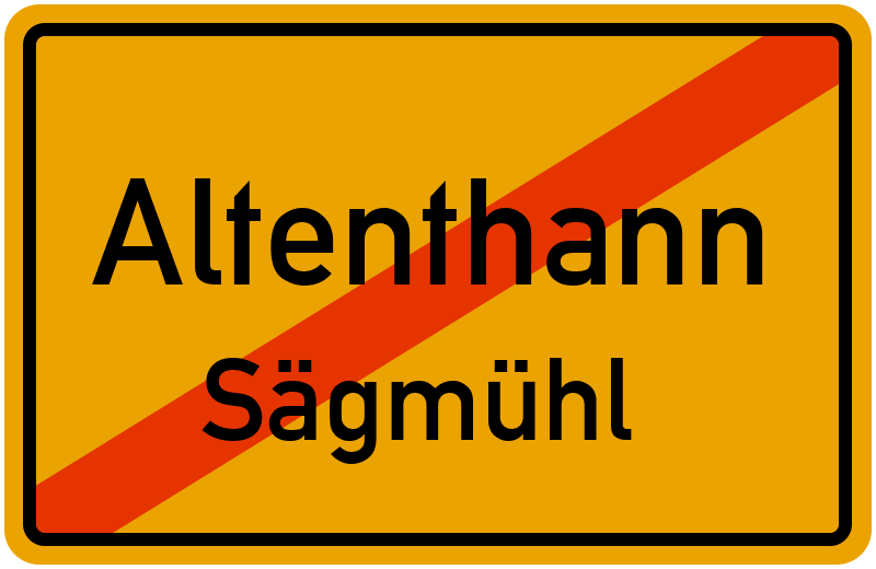 Ortsschild Altenthann