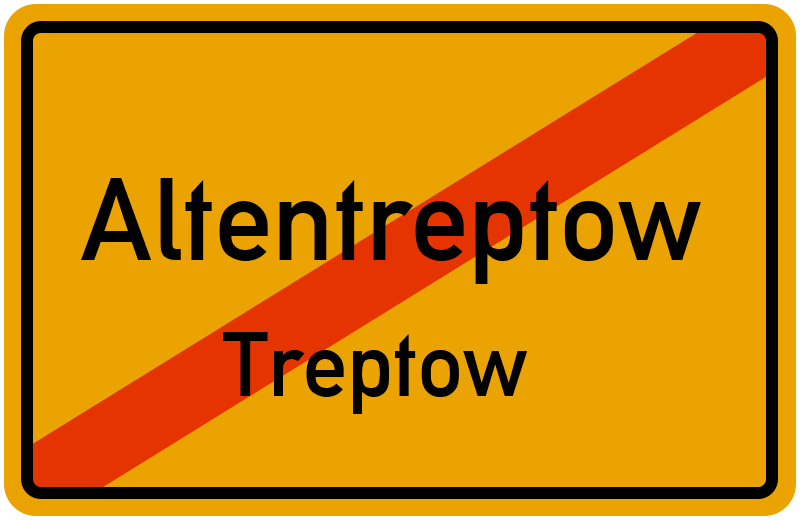 Ortsschild Altentreptow