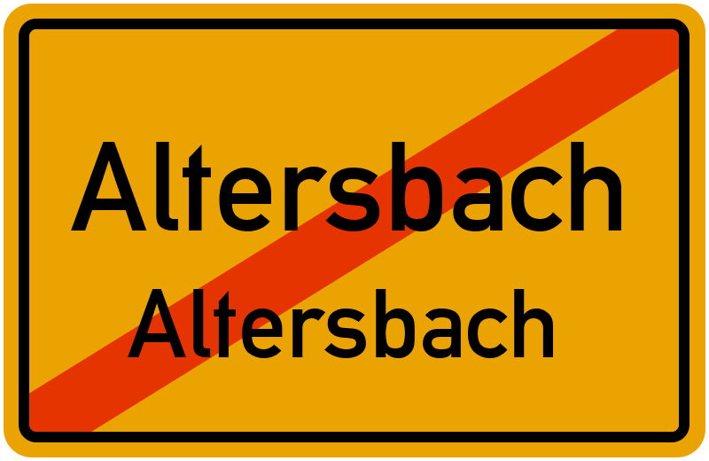 Ortsschild Altersbach