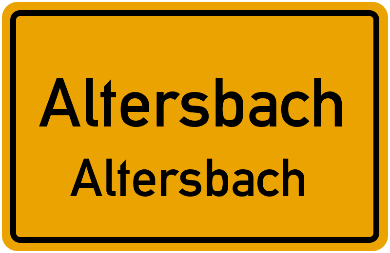 Ortsschild Altersbach