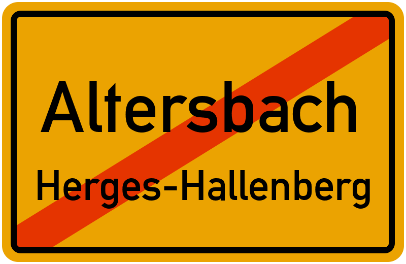 Ortsschild Altersbach