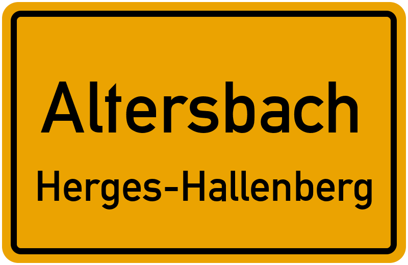 Ortsschild Altersbach