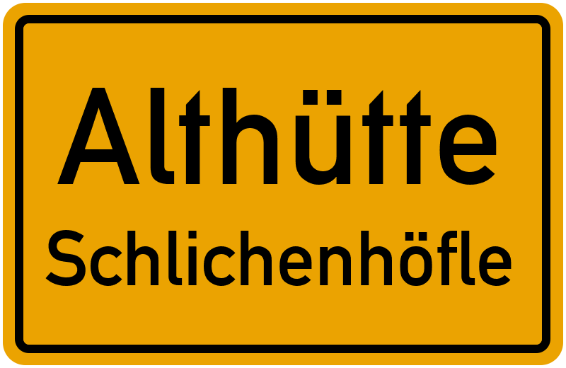 Ortsschild Althütte