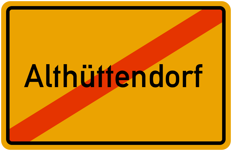 Ortsschild Althüttendorf