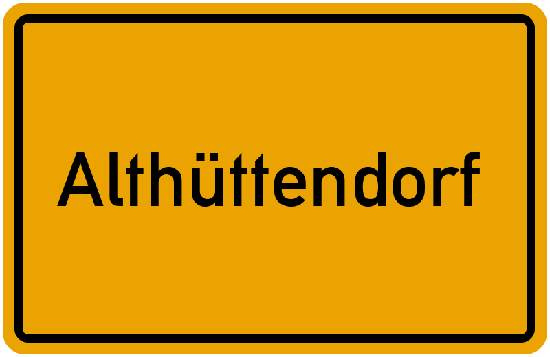Ortsschild Althüttendorf