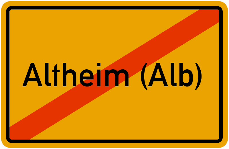 Ortsschild Altheim (Alb)