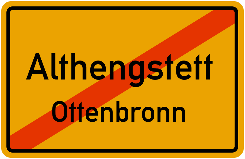Ortsschild Althengstett