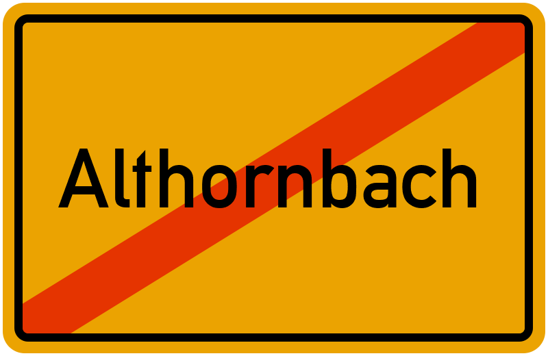 Ortsschild Althornbach