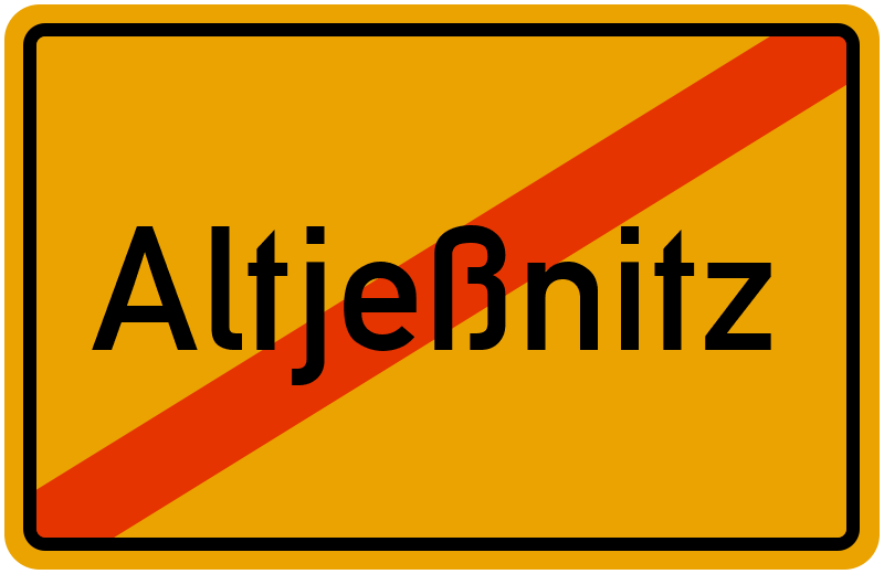 Ortsschild Altjeßnitz
