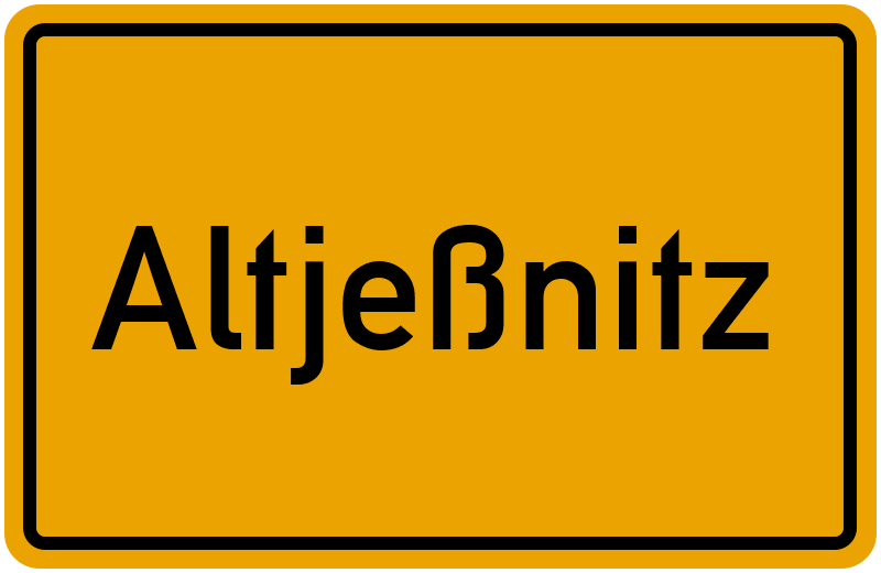 Ortsschild Altjeßnitz