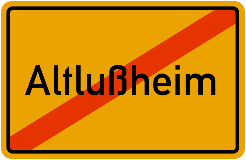 Ortsschild Altlußheim