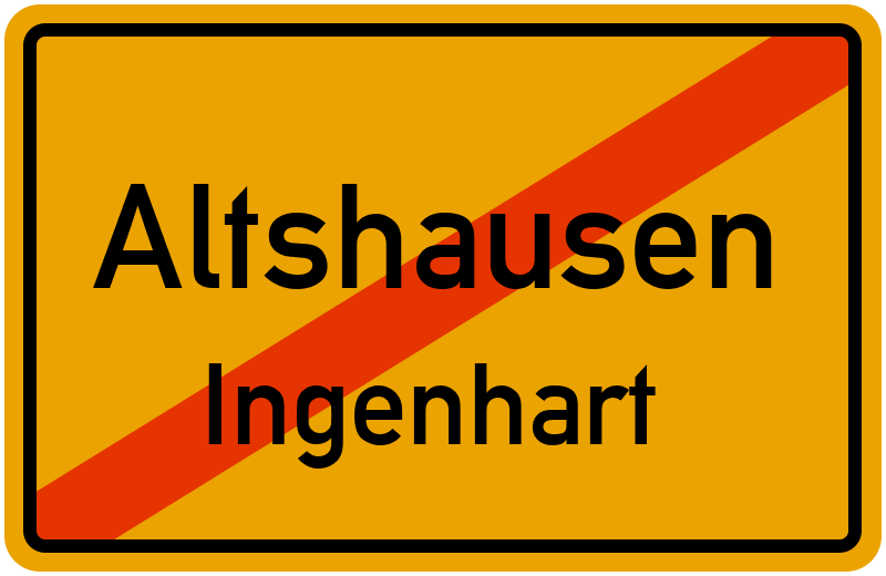 Ortsschild Altshausen