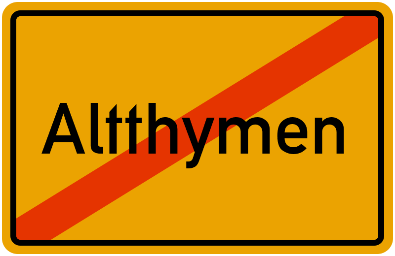 Ortsschild Altthymen