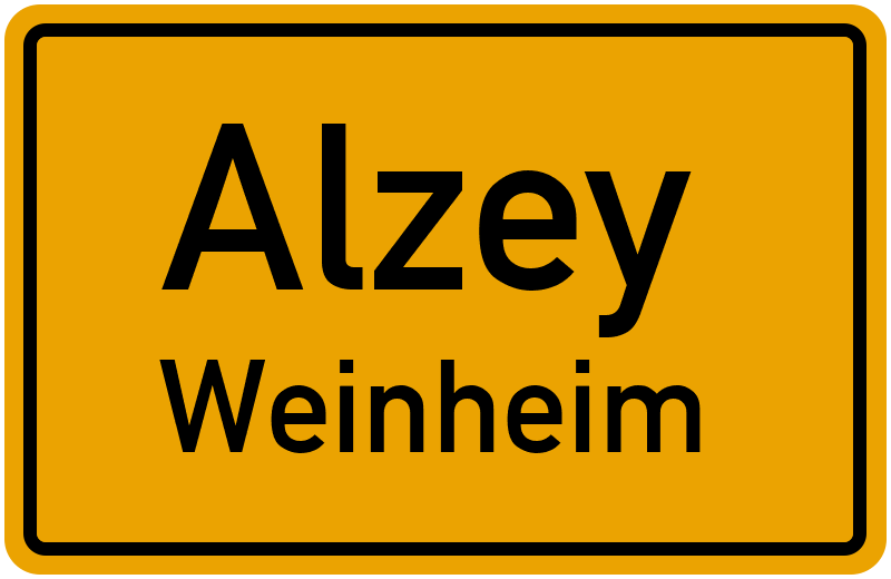 Ortsschild Alzey