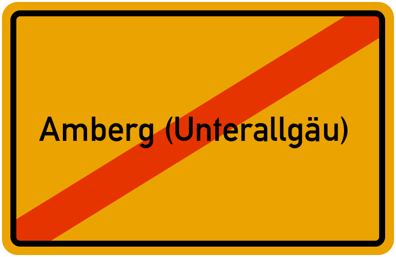 Ortsschild Amberg (Unterallgäu)