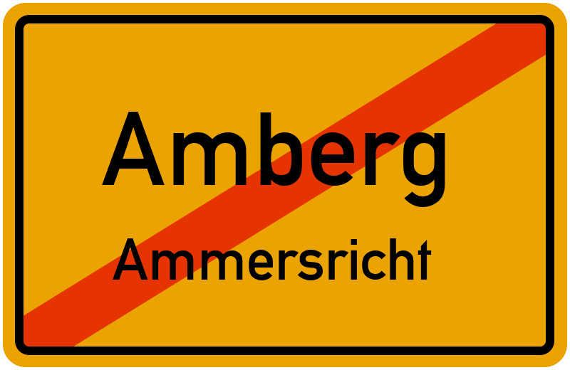 Ortsschild Amberg