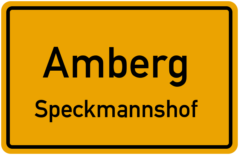 Amberg Speckmannshof Straßenverzeichnis: Straßen in Speckmannshof