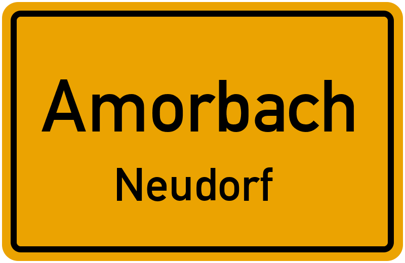 Ortsschild Amorbach
