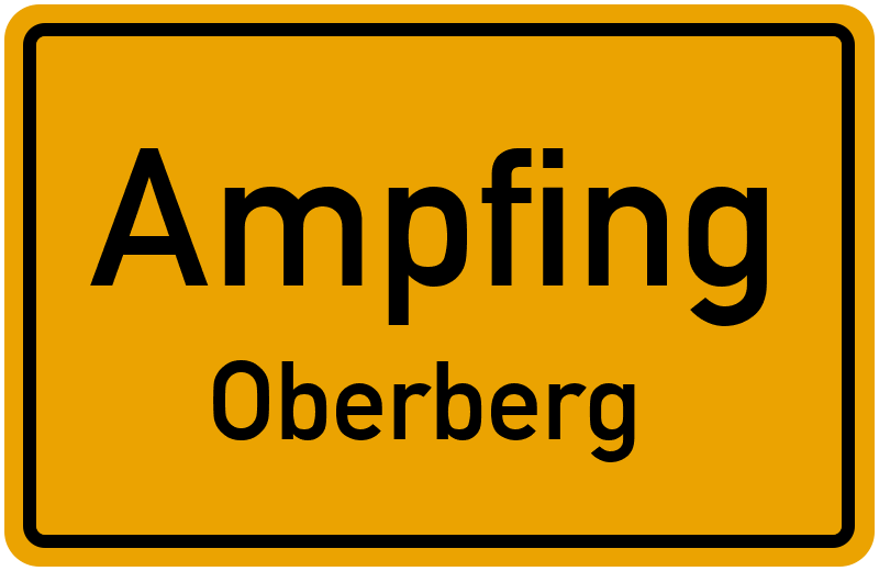 Ortsschild Ampfing