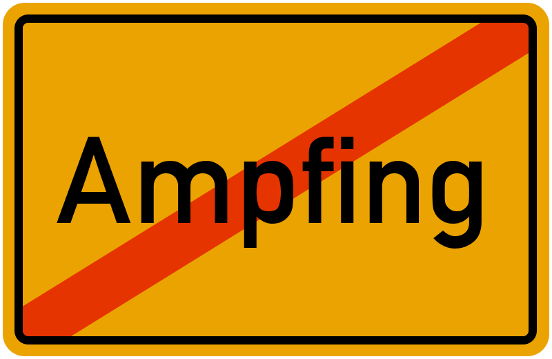 Ortsschild Ampfing