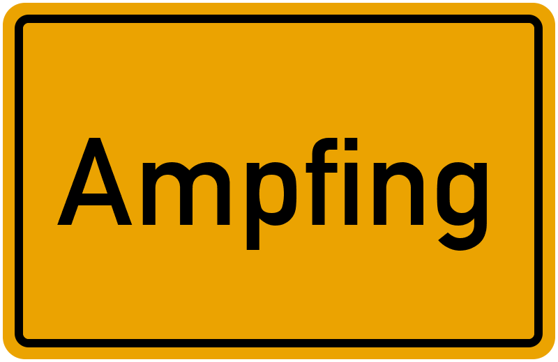 Ortsschild Ampfing