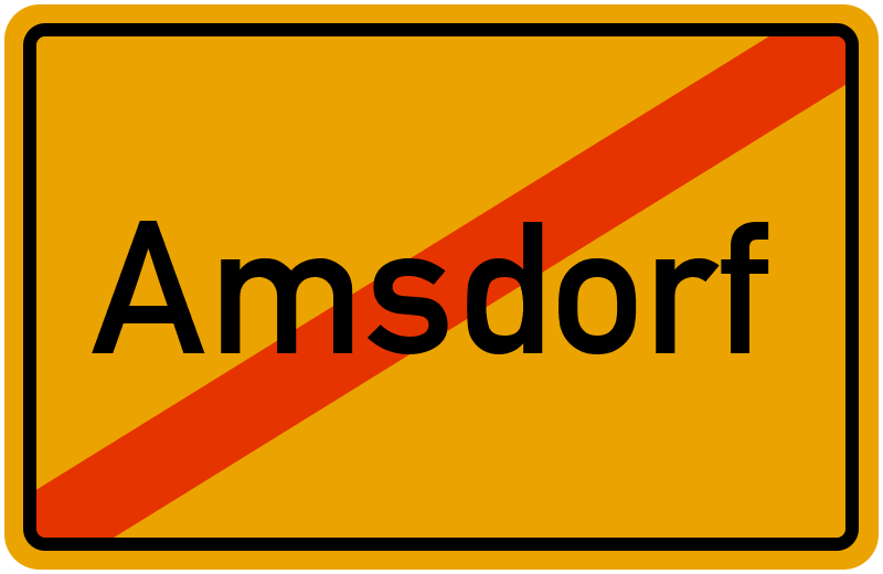 Ortsschild Amsdorf