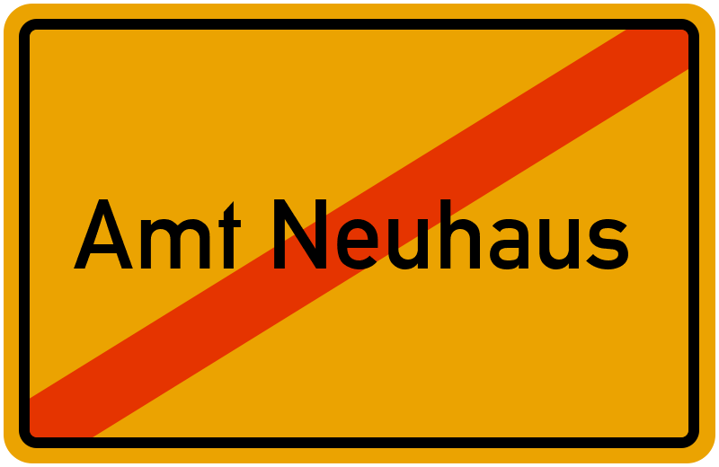 Ortsschild Amt Neuhaus