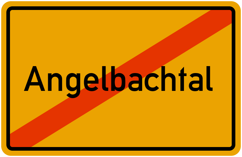 Ortsschild Angelbachtal
