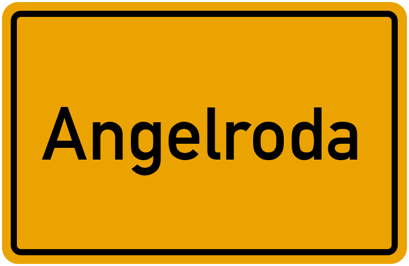 Ortsschild Angelroda