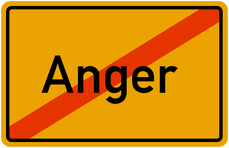 Ortsschild Anger