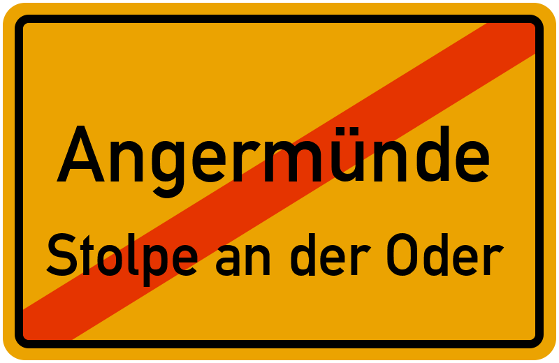 Ortsschild Angermünde