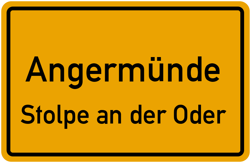 Ortsschild Angermünde