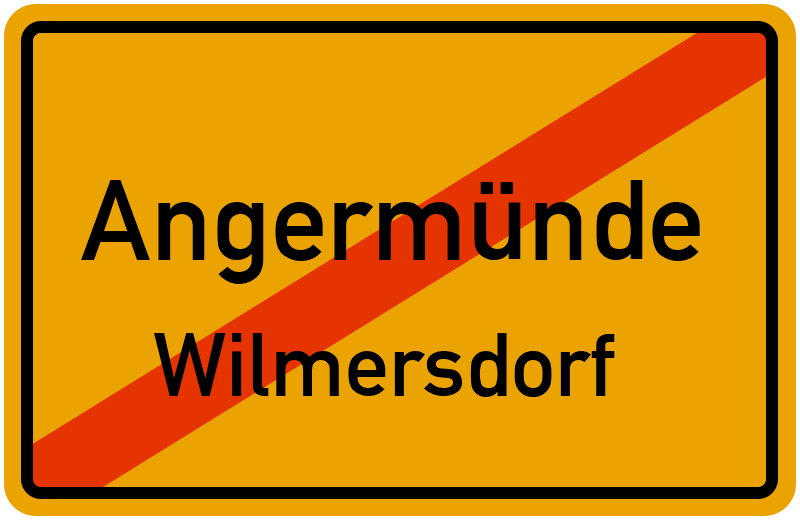 Ortsschild Angermünde