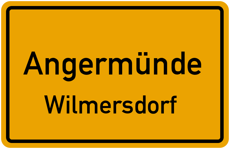 Ortsschild Angermünde