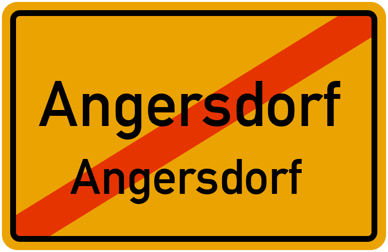 Ortsschild Angersdorf