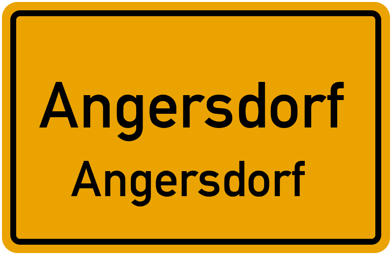 Ortsschild Angersdorf