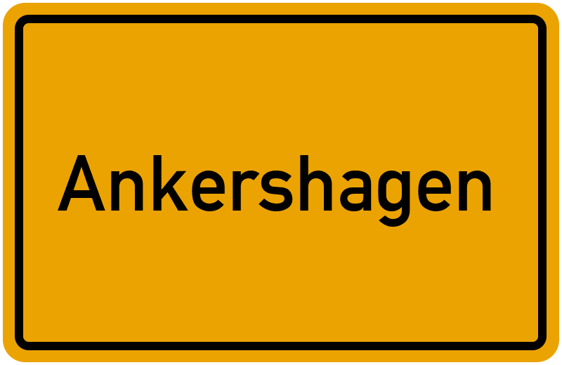 Ortsschild Ankershagen