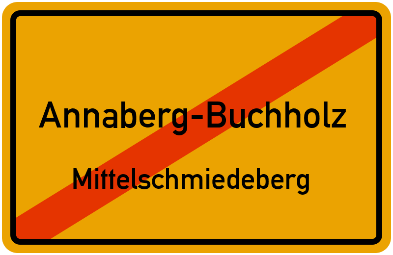 Ortsschild Annaberg-Buchholz