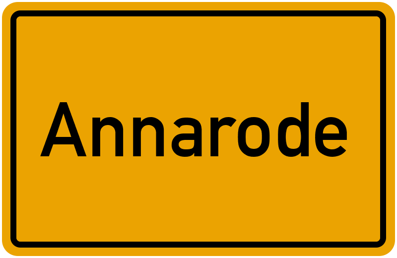 Ortsschild Annarode