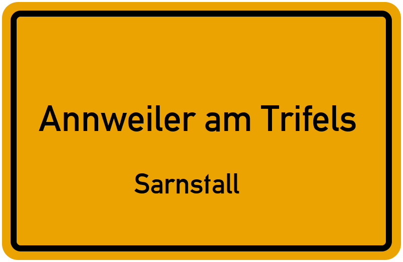 Ortsschild Annweiler am Trifels