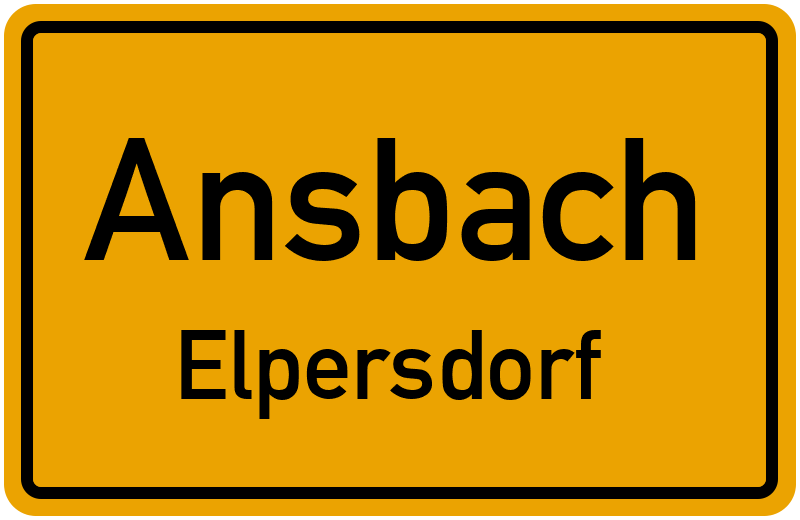 Ortsschild Ansbach