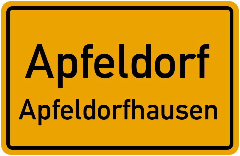 Ortsschild Apfeldorf