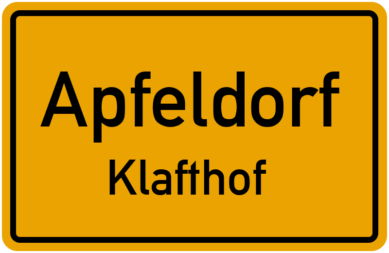 Ortsschild Apfeldorf