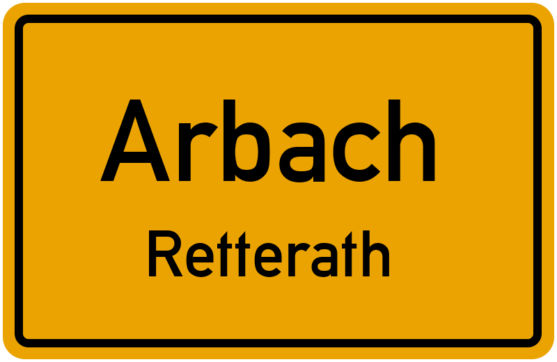 Ortsschild Arbach