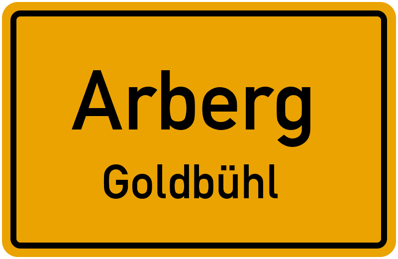 Ortsschild Arberg
