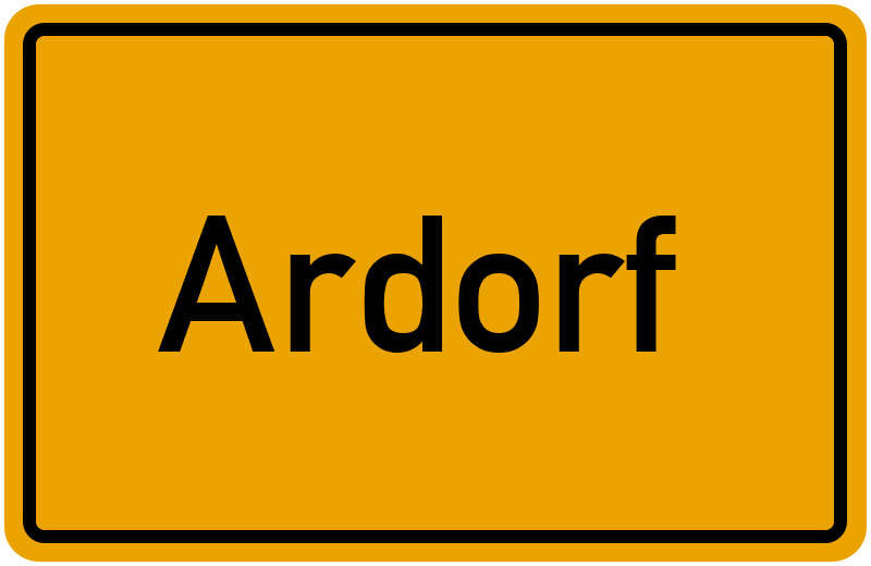 Ortsschild Ardorf