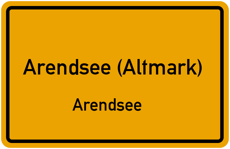 Ortsschild Arendsee (Altmark)